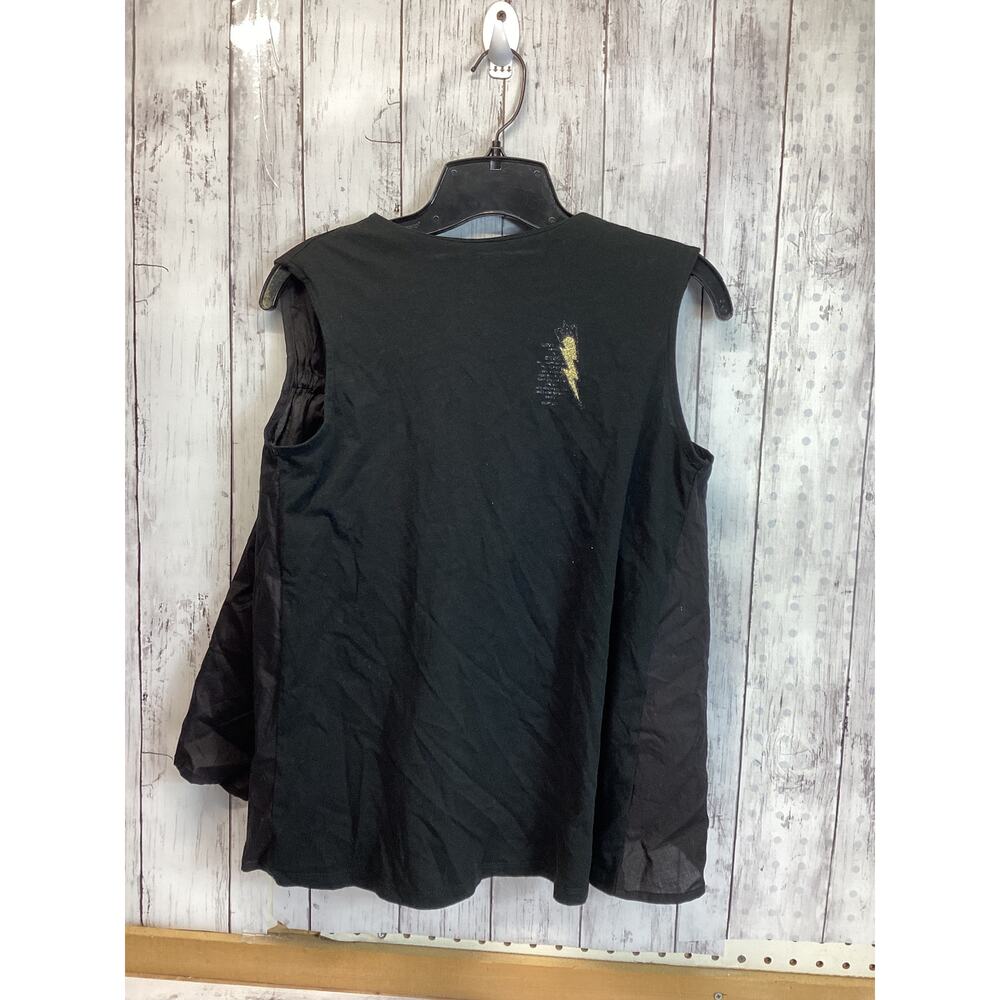 Diesel Girls A-Line Dress Size 14 Black Mesh 1/4 Zip Back Sleeveless Casual